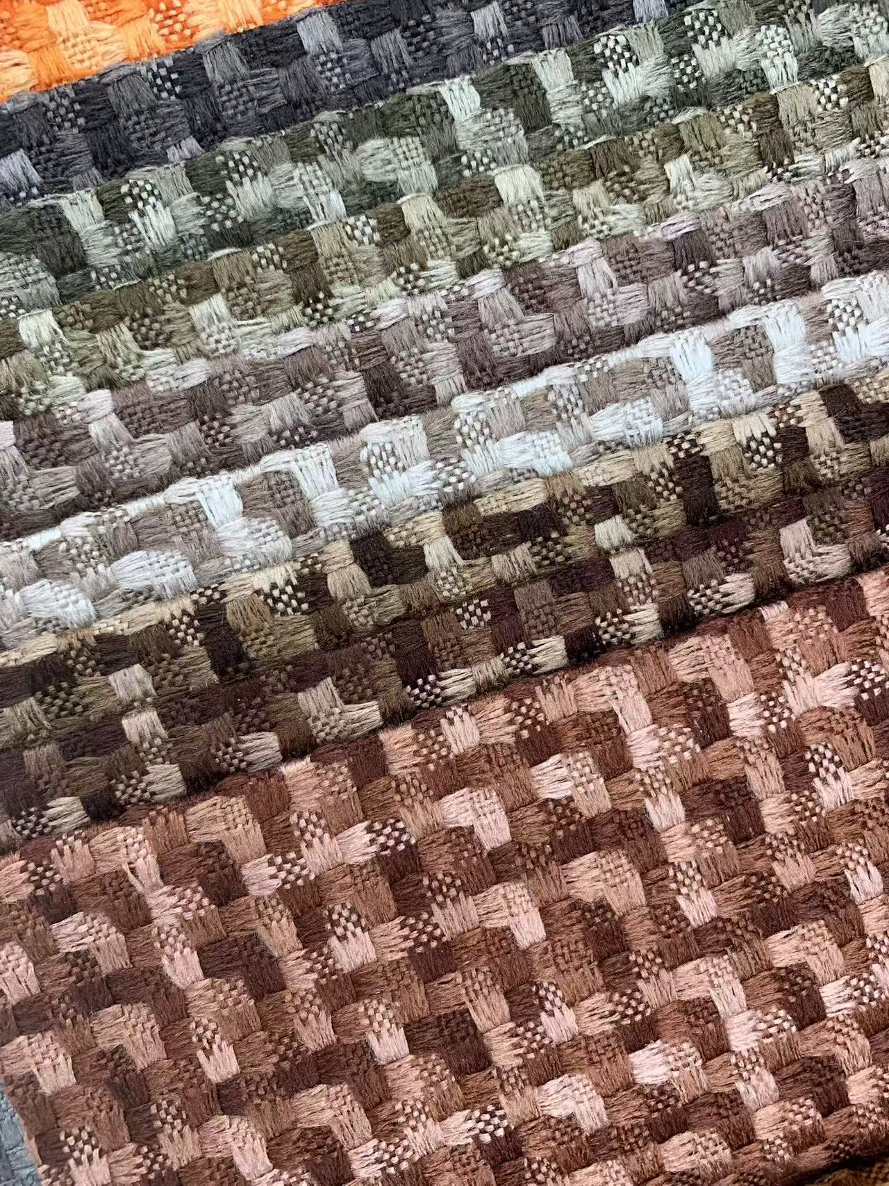 Checkered Linen Fabric for Sofa