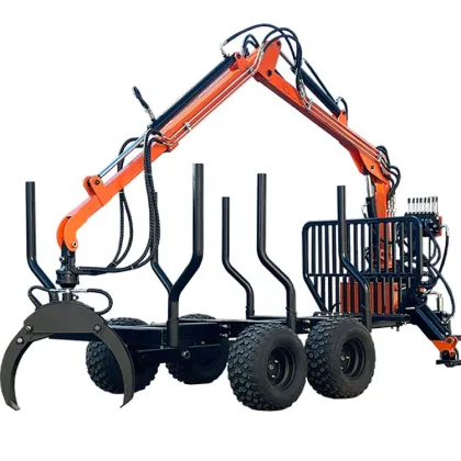 Compact Tractor Log Loader: Forestry Machinery and Trailers