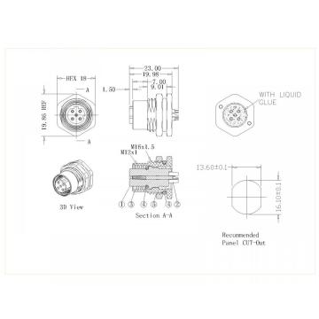 قفل الإناث الأمامي M16 D-Code Type