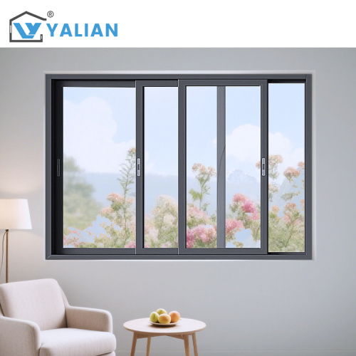 Heat Insulation Aluminum Alloy Sliding Window Tempered Glass