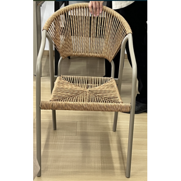 Rattan Weave Metal Frame Chair