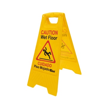 Wholesale Yellow Plastic A Shape Caution Wet Floor Sign