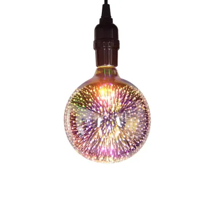 Festive Fireworks: Colorful 3D Glass LED Bulbs
