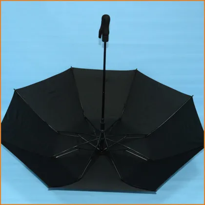 Shenzhen manufacturer Lanbo windproof 2 fold umbrella with fiberglass ribs