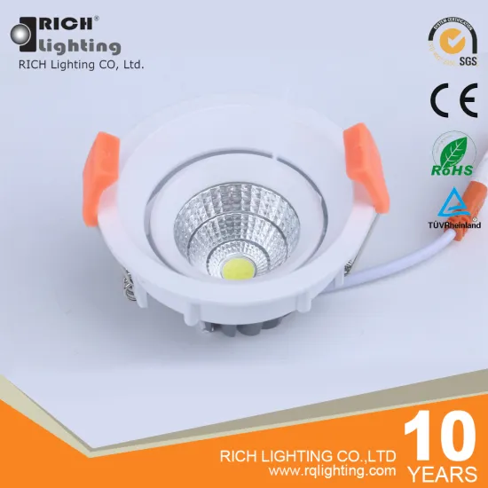 Aluminum alloy lamp body 400lm 5W COB led spot light ceiling light 70mm cut out