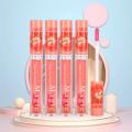 TEAYASON Juicy Peach Lip Gloss Color Changing Moisturizing Pink Lipstick Niche Waterproof Long Lasting Cosmetics Makeup TSLM2