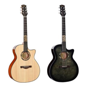 High gloss 41inch solid top acoustic guitar