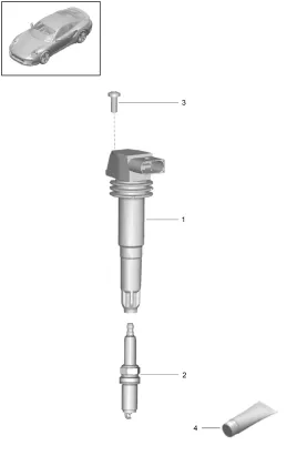 BorgWarner Ignition Coil for Porsche Boxster Cayman 911 997 9A160210407