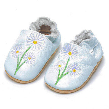 Sød blomst broderi baby bløde læder sko