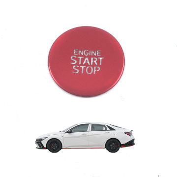 OEM Automotive Interior Accessories for Modern 2021 Hyundai Elantra - Aluminum Alloy One-Button Start Button Patch