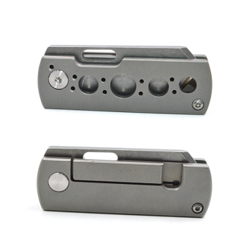 Supervivencia EDC Llavero Mini cuchillo de bolsillo plegable de titanio