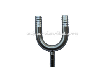 stainless steel reducing barb U-bend Manifold, Y tee, Cross