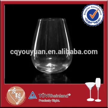 600ml drinking glass stemless fancy wine glass