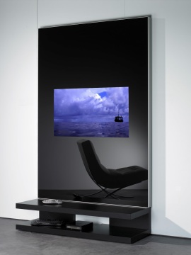 55 inch Luxury frameless waterproof led tv stand mirror screen