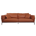 2020 New Design Tan Aniline Leather Sofa