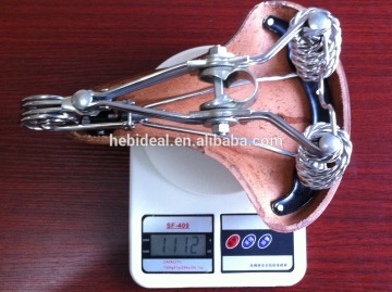 2015 high quality comfortable cowhide bicycle saddle