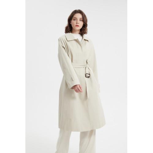 Long Sleeve Polyester Lapel neck Long Jacket Coat