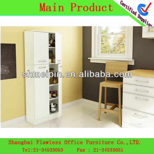 2013 white high quanlity melamine kitchen cabinets FL-KF-0076
