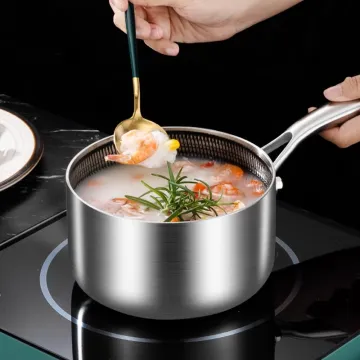 Stainless Steel Cookware Set with Honeycomb Saucepan