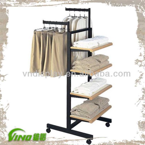 4 Way Clothing Display Rack , Clothing Store Display Racks , Used