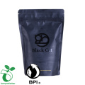 Custom printed 100% biodegradable plastic packaging bags with zipper for coffee