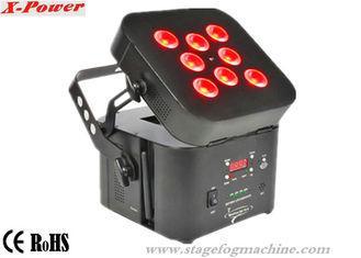 8pcs*3W Tri Color RGB LED Uplight Battery Wireless Flat Par