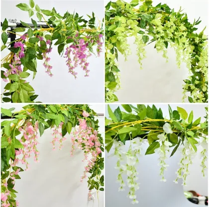 YAYUN A-1049 Artificial Wisteria Vine - Wedding Party Event Decorations