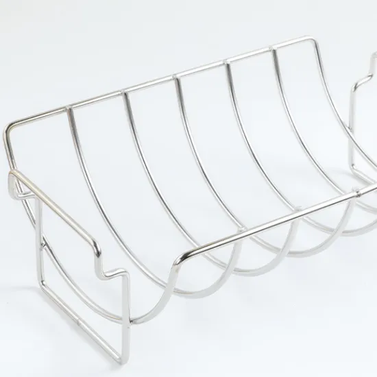 stainless steel BBQ rib grilling rack rib BBQ holder roaster stand