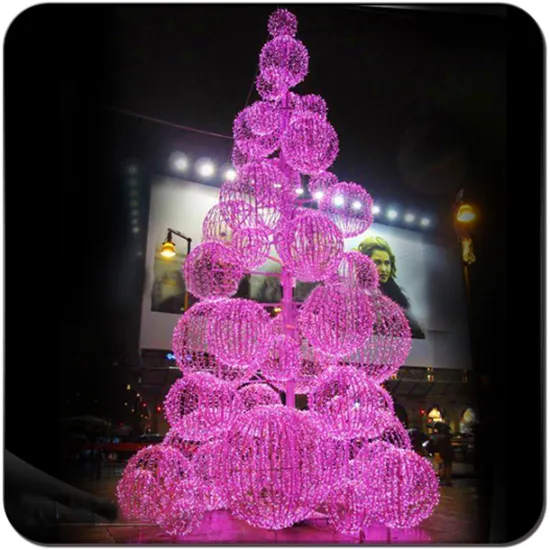 Pink 8m christmas tree with led ball