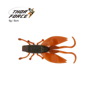 THORFORCE 8cm Rockfish Ocean Rock Worm Soft Bait Fishing Lure