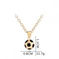 Sport Jewelry Stainless Steel Soccer Necklace for Men and Women Football Charm Pendant with Chain