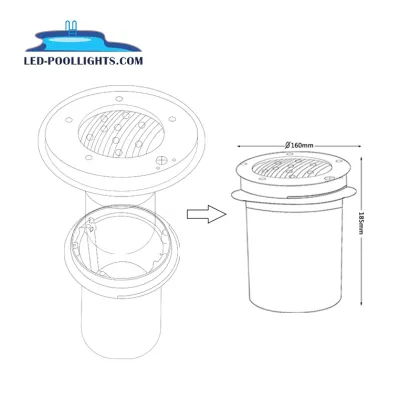 Stainless Steel IP68 Pentair Underwater Swimming Pool Light - 160x165mm, 12V, 9W/27W