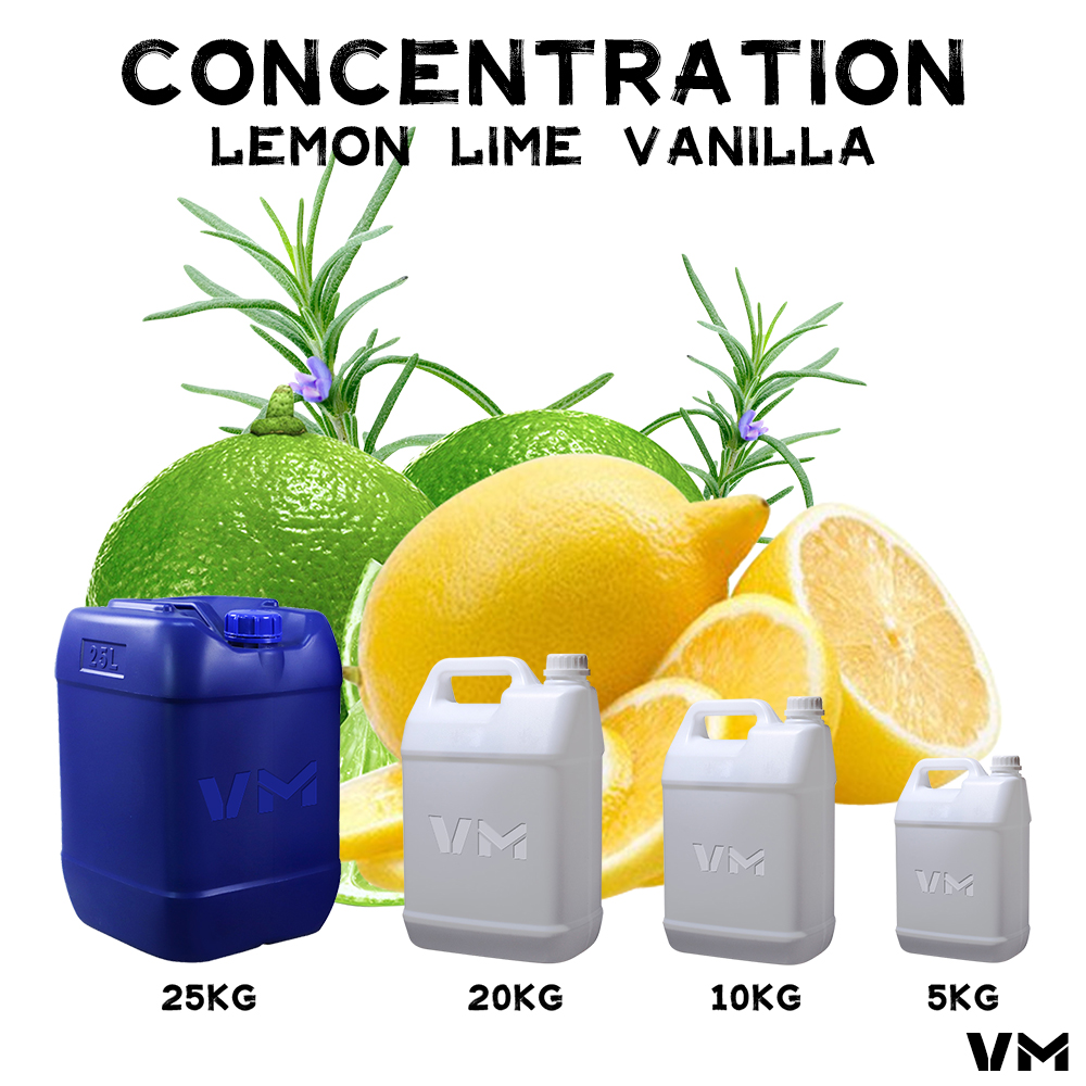 Rasa buah pekat: rasa/ rasa lemon yang digunakan untuk jus vape