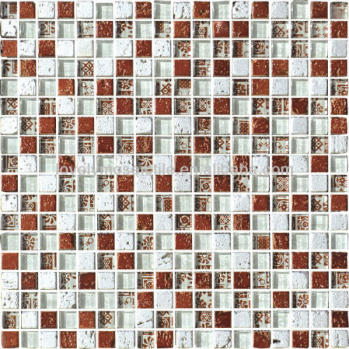 Crystal Mosaic tile Mix colour 15*15 mm floor bedroom background washroom