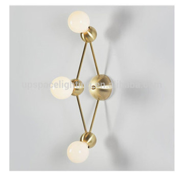 (XCW7461) Nowoczesne lampy do domu 3 światła Złota Czarna aluminiowa lampa ścienna Lina Lina