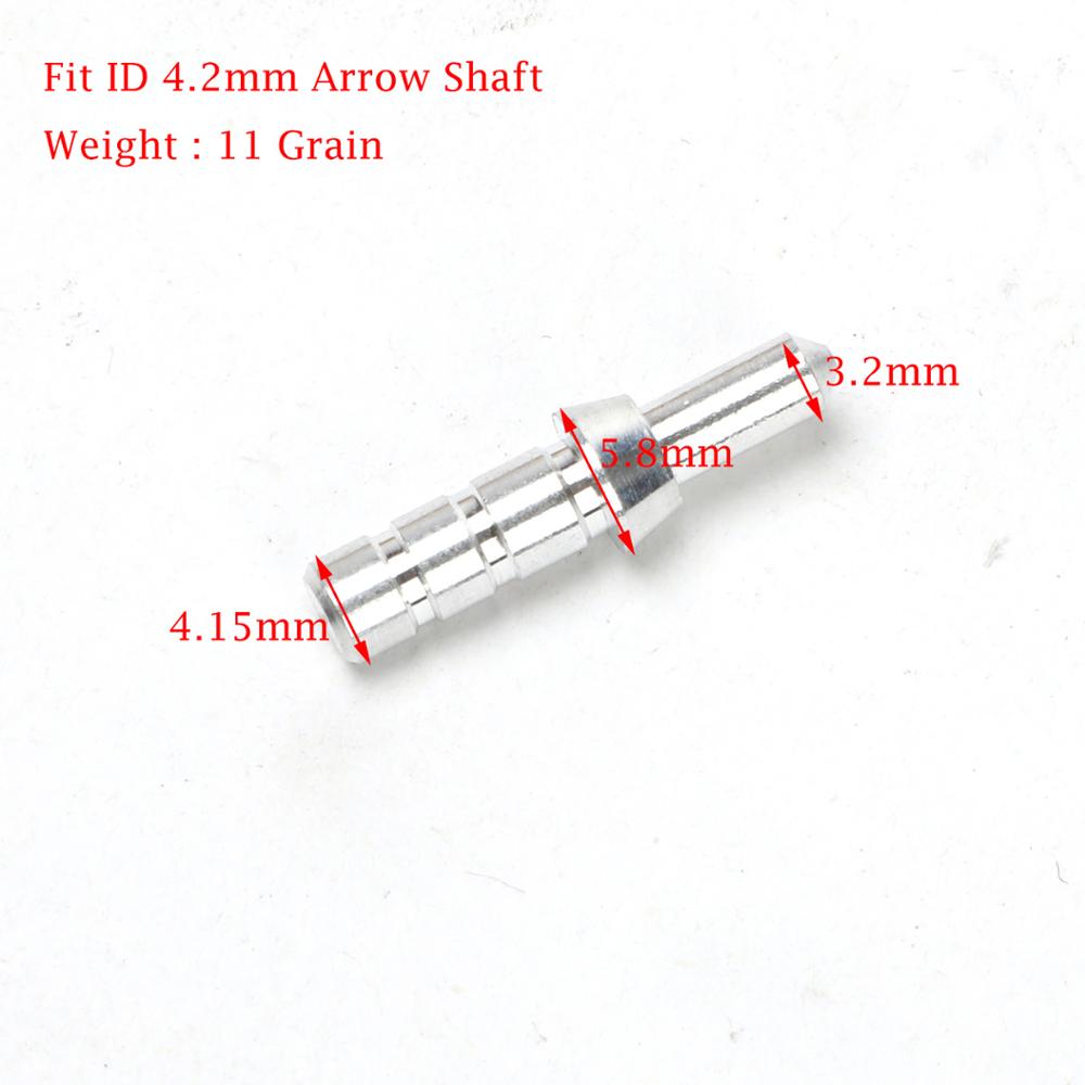 60pcs/lot Archery Aluminum Nock Pin for Arrow Shaft ID 3.2mm 4.2mm 6.2mm for Nock ID 3.2 mm Compound Recurve Bow Longbow Arrows
