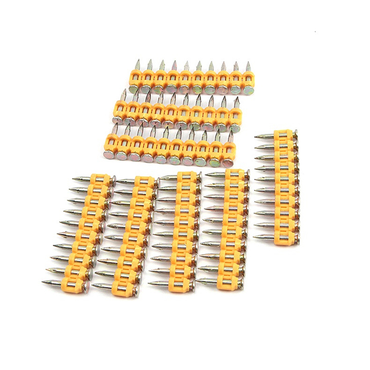 Жоўтыя палоскі газавых пазногцяў з дапамогай кліпаў