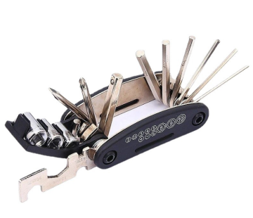 16in1 Mini High Quality Mountain Bike Repair Kit: Foldable Tool Set with Wrenches and Torx Sockets