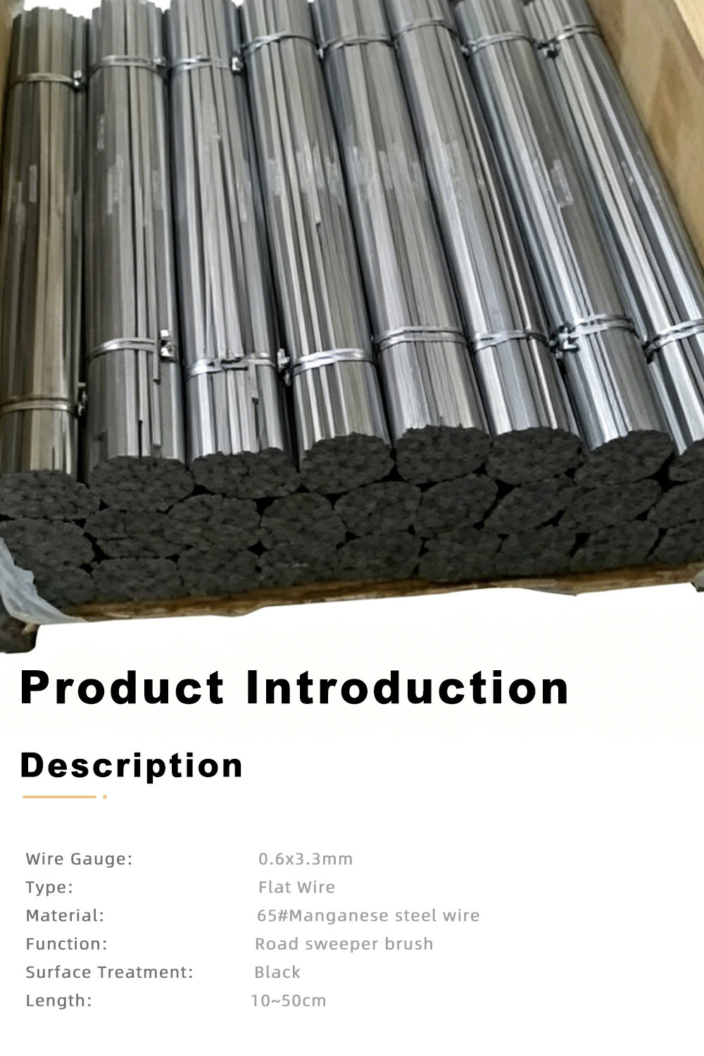 Flat steel wire is used for road wafer x