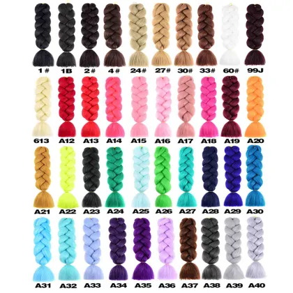 Aisi Hair High Quality Jumbo Braiding Hair Extensions Heat Resistant Synthetic Fiber Braiding Hair Extensions