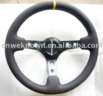 leather steering wheel