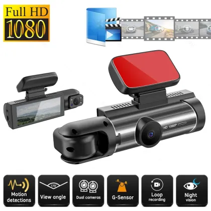 Dual Lens 3.16 Inch IPS 1080P Driving Recorder Dash Cam