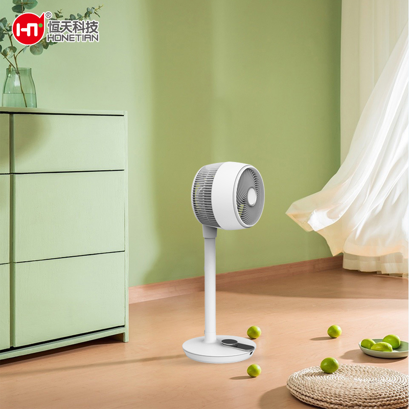 HONETIAN LED display 14 speeds 4 modes 8 timer remote control 9 inches DC circulator custom colors indoor plastics stand fan