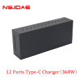 12 poorten Type-C Charger 360W Quick Charge