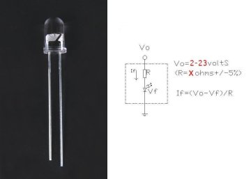 12v 3mm 5mm Flash Red Light Round Dip Diode Led With Resistor