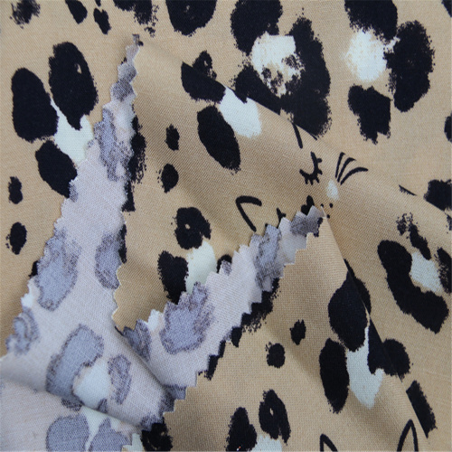 Printed Rayon Plain Cloth With Cat'S Head Pattern
