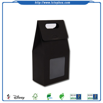 black craft paper candy bag with Die-Cut Handle