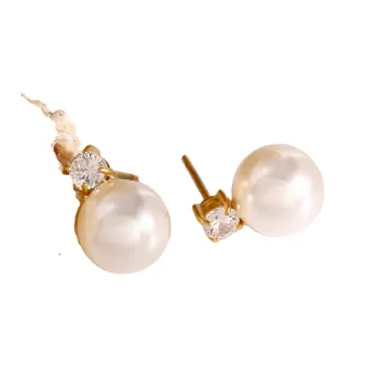 Wholesale Senior Sense Stainless Steel Pearl Earrings