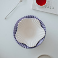 Irregular Shape Fruit Bowl Ceramic Dry Fruit Tray Porcelain Fruit Plate Stoneware Minimalism Plate