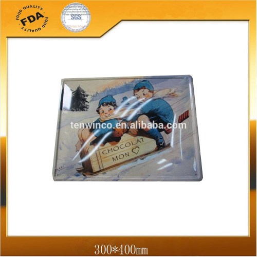 Rectangle Tinplate Sign with Wall Hanging Holes Rolled Edge